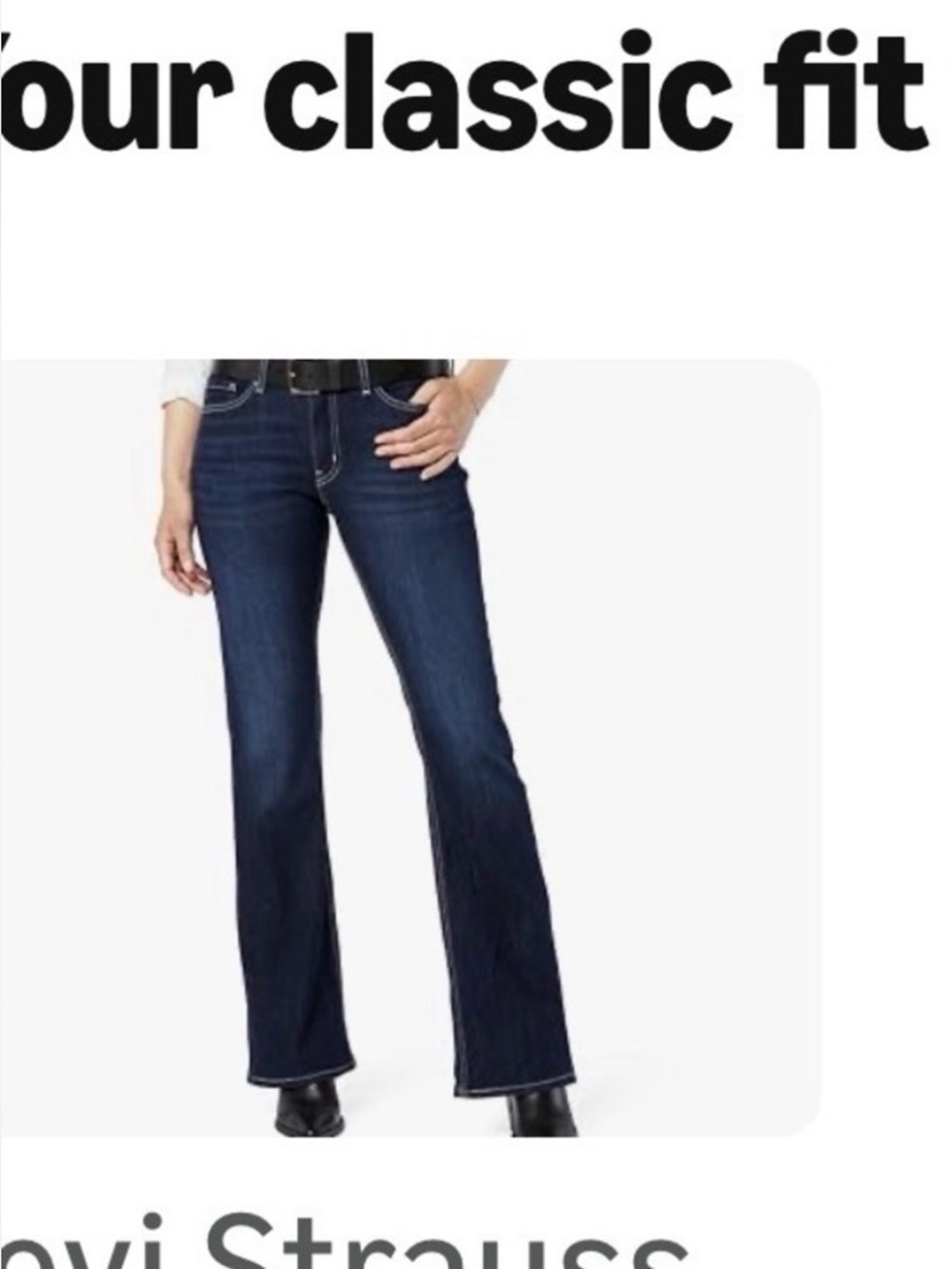 Levi's Dark Blue Flare Jeans